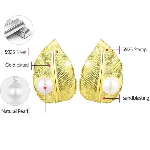 925 Silver Artisan Handmade Natural Pearl The Zenaide Earrings - Picture 6 of 8